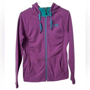 The North Face Women's Purple and Teal Hoodie